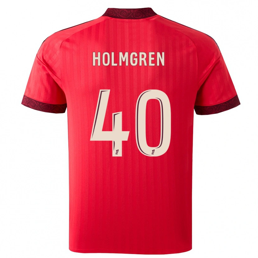 Danxen Damen Emma Holmgren #40 Burgund Rot Weiß Auswärtstrikot Trikot 2026/27 T-Shirt