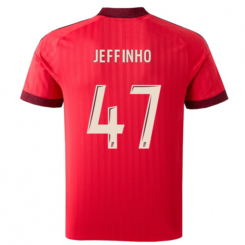 Danxen Damen Jeffinho #47 Burgund Rot Weiß Auswärtstrikot Trikot 2026/27 T-Shirt