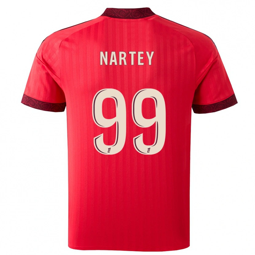 Danxen Damen Noah Nartey #99 Burgund Rot Weiß Auswärtstrikot Trikot 2026/27 T-Shirt