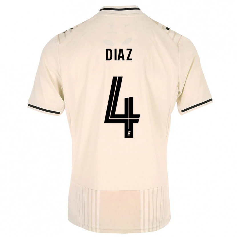Danxen Damen Junior Diaz #4 Altgold Schwarz Antikweiß Auswärtstrikot Trikot 2026/27 T-Shirt