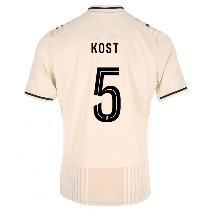 Danxen Damen Enzo Kost #5 Altgold Schwarz Antikweiß Auswärtstrikot Trikot 2026/27 T-Shirt