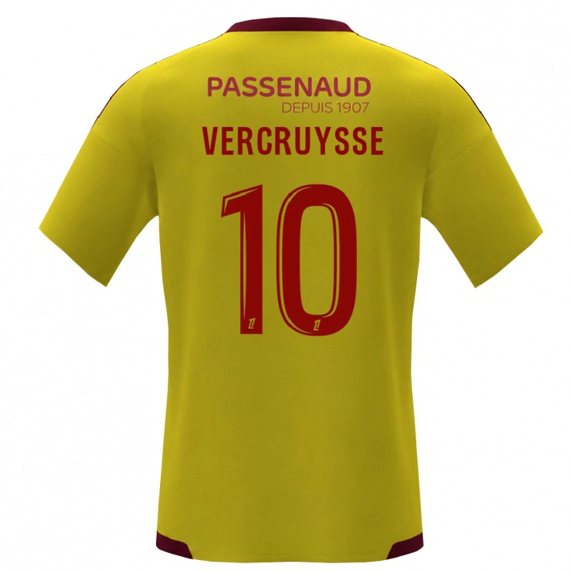 Danxen Damen Jean Vercruysse #10 Gelb Rot Grün Auswärtstrikot Trikot 2026/27 T-Shirt