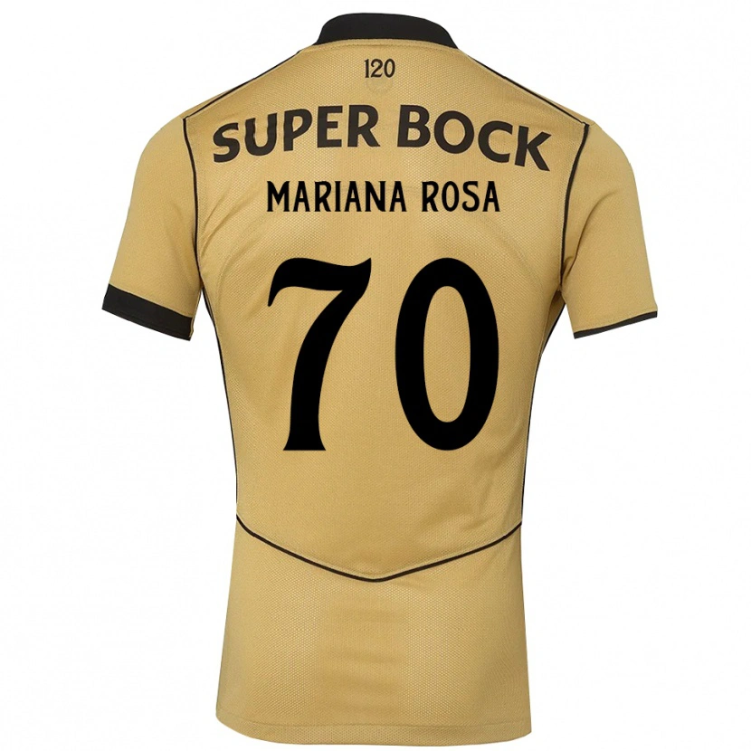 Danxen Damen Mariana Silva Pinto Vilaça Da Rosa #70 Goldgelb Schwarz Auswärtstrikot Trikot 2026/27 T-Shirt