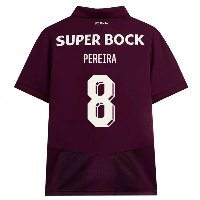 Danxen Damen Catarina Pereira #8 Burgund Weiß Auswärtstrikot Trikot 2026/27 T-Shirt