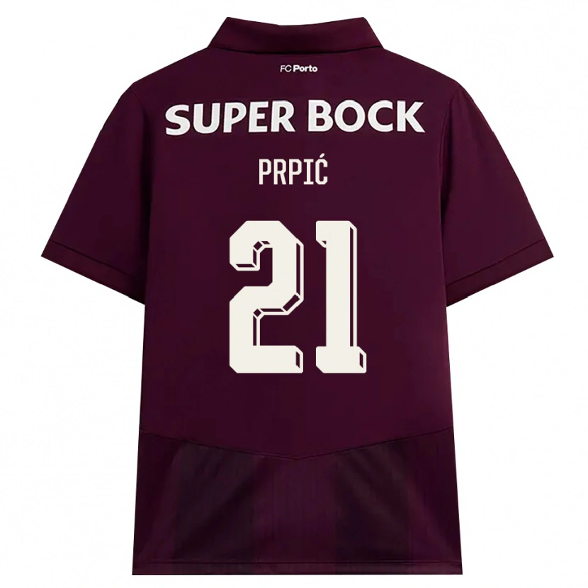 Danxen Damen Dominik Prpić #21 Burgund Weiß Auswärtstrikot Trikot 2026/27 T-Shirt