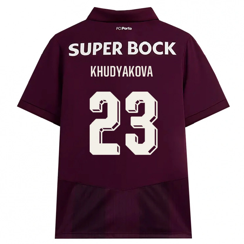 Danxen Damen Verónica Khudyakova #23 Burgund Weiß Auswärtstrikot Trikot 2026/27 T-Shirt