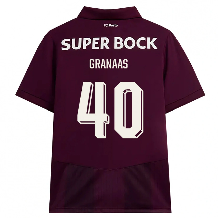 Danxen Damen Eirik Granaas #40 Burgund Weiß Auswärtstrikot Trikot 2026/27 T-Shirt