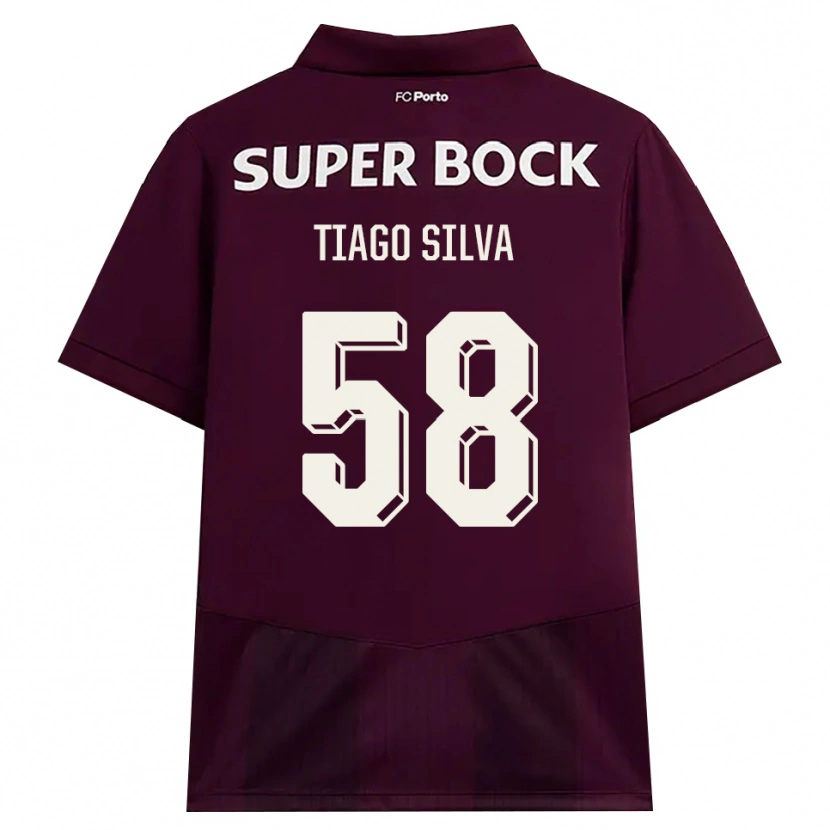 Danxen Damen Tiago Silva #58 Burgund Weiß Auswärtstrikot Trikot 2026/27 T-Shirt