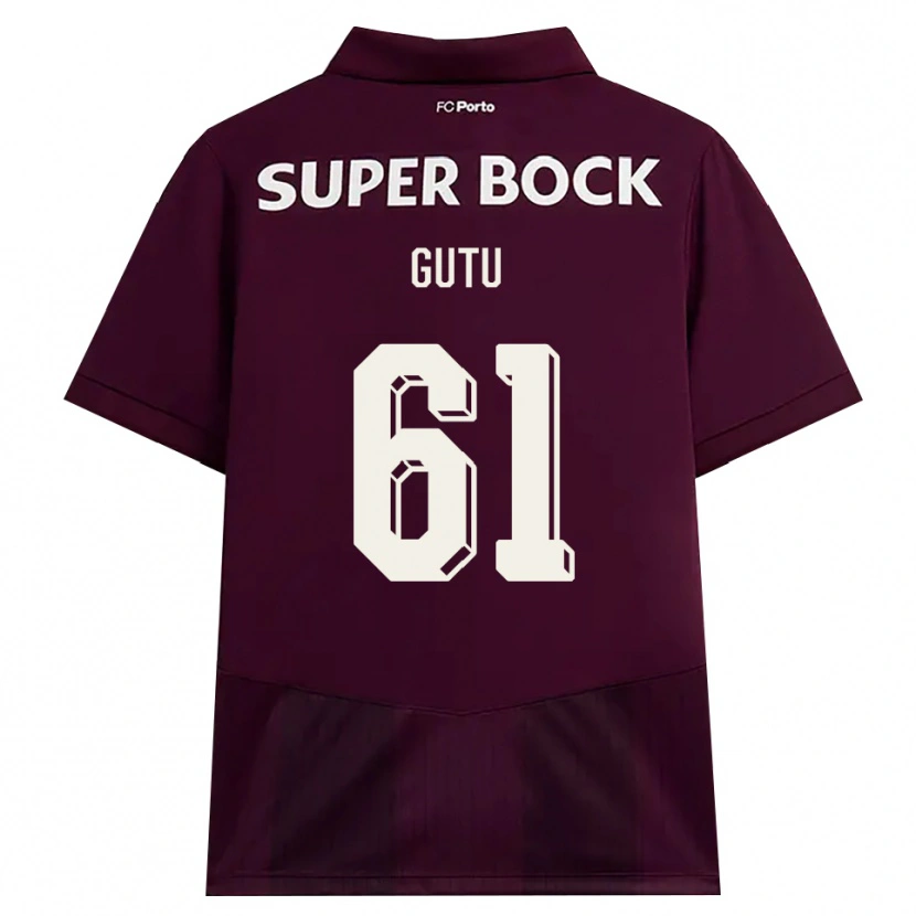 Danxen Damen Denis Gutu #61 Burgund Weiß Auswärtstrikot Trikot 2026/27 T-Shirt