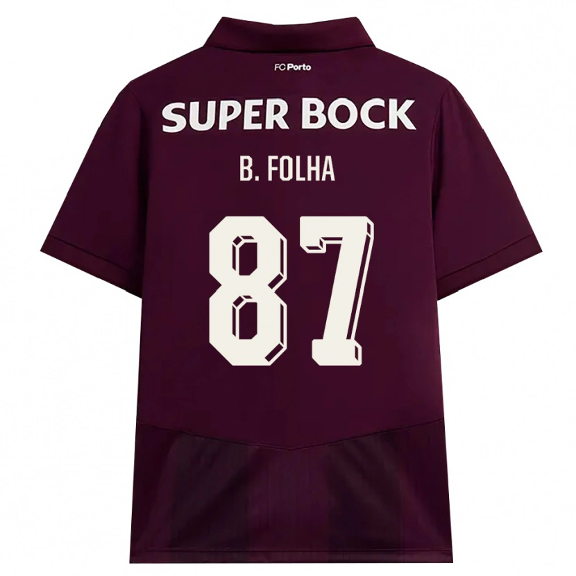 Danxen Damen Bernardo Folha #87 Burgund Weiß Auswärtstrikot Trikot 2026/27 T-Shirt