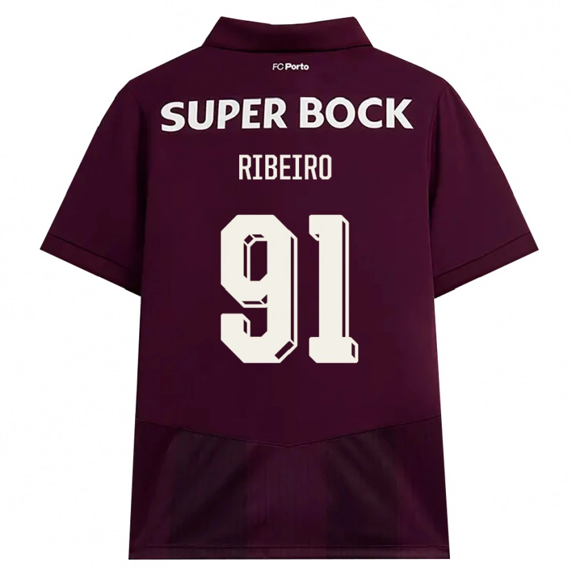 Danxen Damen Gonçalo Ribeiro #91 Burgund Weiß Auswärtstrikot Trikot 2026/27 T-Shirt