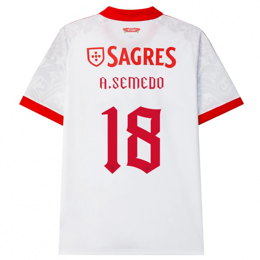 Danxen Damen Andreson Semedo #18 Weiß Rot Gelb Auswärtstrikot Trikot 2026/27 T-Shirt