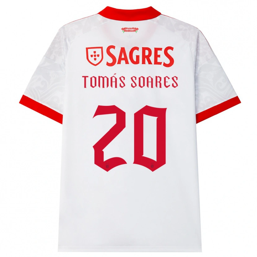 Danxen Damen Tomás Soares #20 Weiß Rot Gelb Auswärtstrikot Trikot 2026/27 T-Shirt