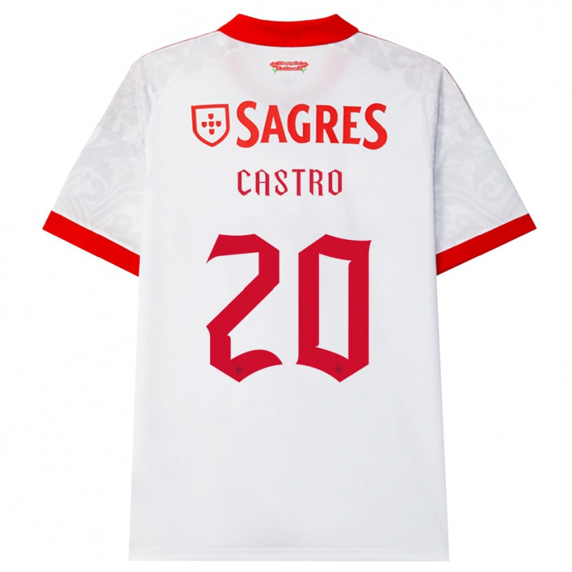 Danxen Damen Guilherme Castro #20 Weiß Rot Gelb Auswärtstrikot Trikot 2026/27 T-Shirt