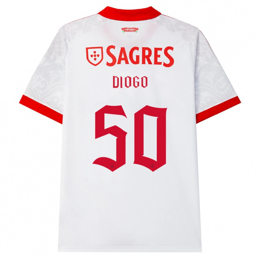 Danxen Damen Diogo Ferreira #50 Weiß Rot Gelb Auswärtstrikot Trikot 2026/27 T-Shirt