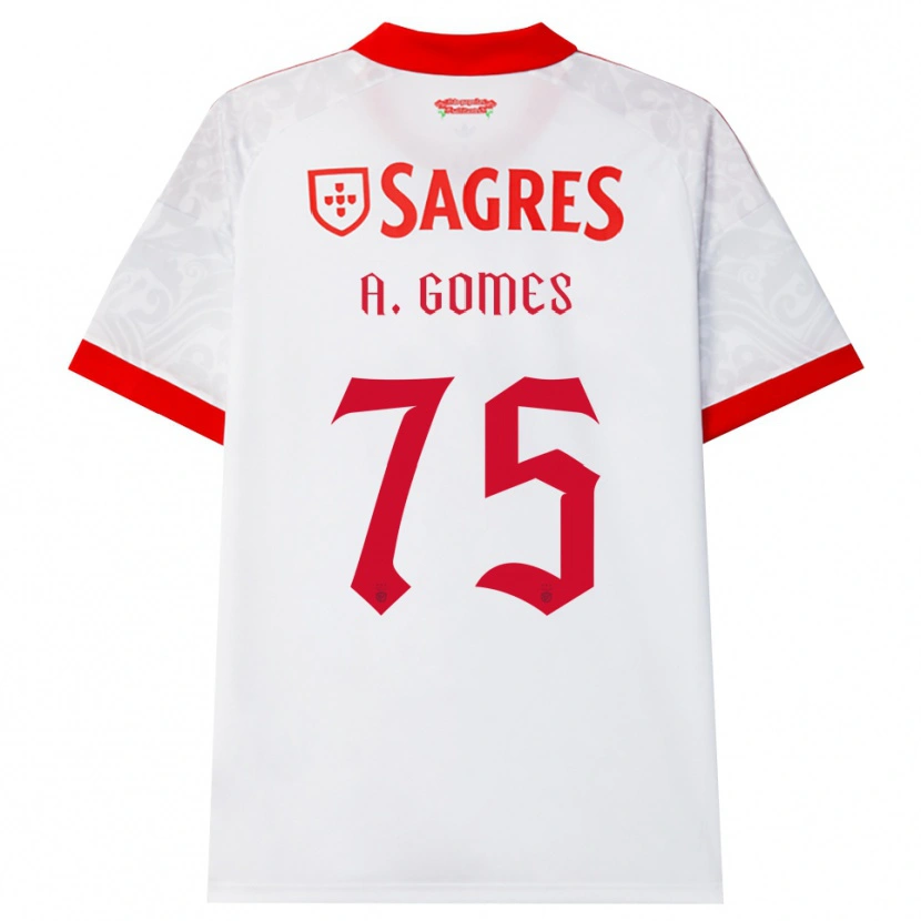 Danxen Damen André Gomes #75 Weiß Rot Gelb Auswärtstrikot Trikot 2026/27 T-Shirt