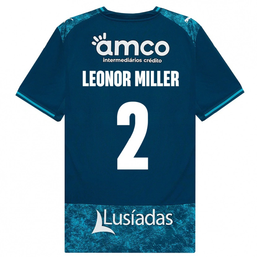 Danxen Damen Maria Leonor #2 Dunkelschiefergrau Mitteltuerkis Auswärtstrikot Trikot 2026/27 T-Shirt