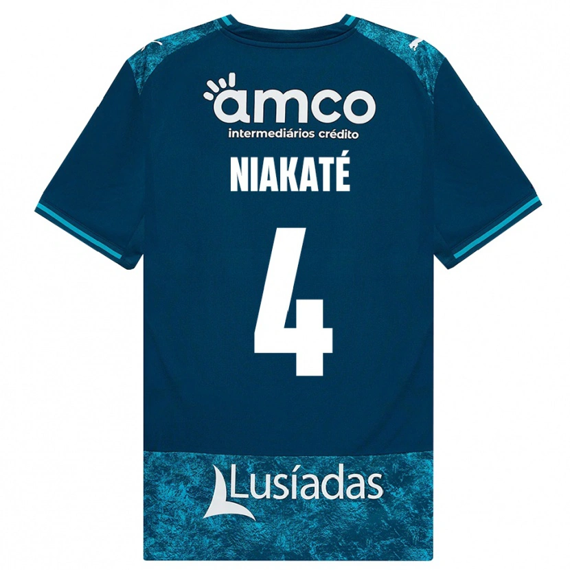 Danxen Damen Sikou Niakaté #4 Dunkelschiefergrau Mitteltuerkis Auswärtstrikot Trikot 2026/27 T-Shirt