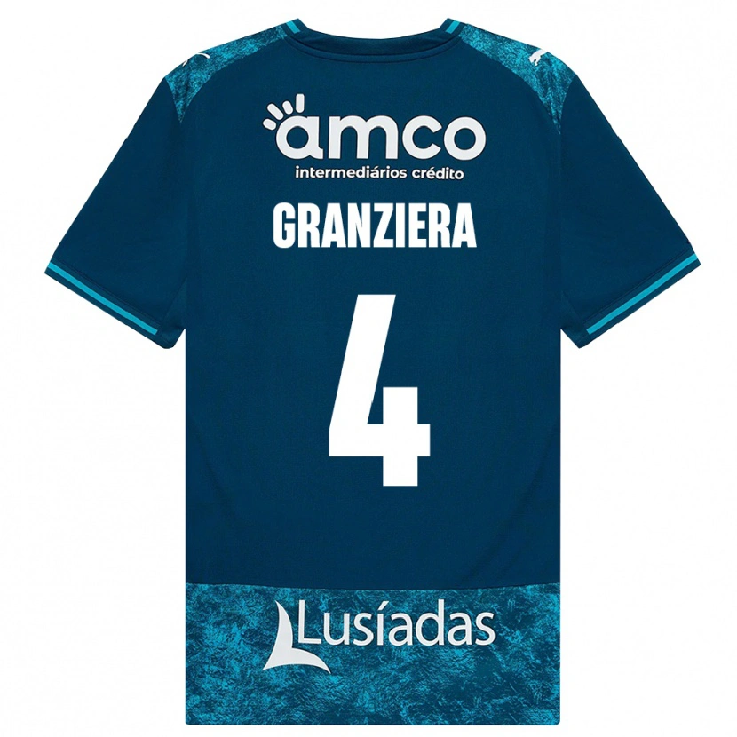 Danxen Damen Emanuele Granziera #4 Dunkelschiefergrau Mitteltuerkis Auswärtstrikot Trikot 2026/27 T-Shirt