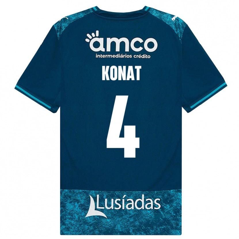 Danxen Damen Katarzyna Konat #4 Dunkelschiefergrau Mitteltuerkis Auswärtstrikot Trikot 2026/27 T-Shirt