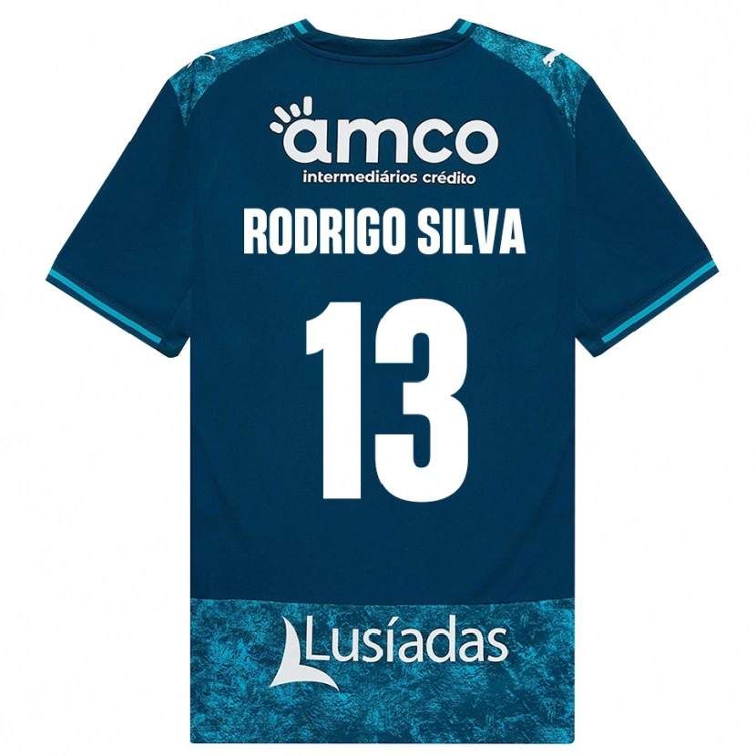 Danxen Damen Rodrigo Silva #13 Dunkelschiefergrau Mitteltuerkis Auswärtstrikot Trikot 2026/27 T-Shirt