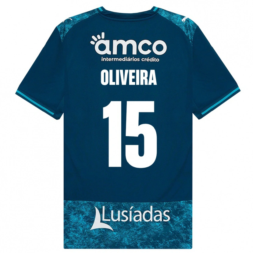 Danxen Damen Paulo Oliveira #15 Dunkelschiefergrau Mitteltuerkis Auswärtstrikot Trikot 2026/27 T-Shirt
