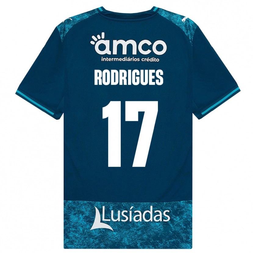 Danxen Damen Tânia Rodrigues #17 Dunkelschiefergrau Mitteltuerkis Auswärtstrikot Trikot 2026/27 T-Shirt