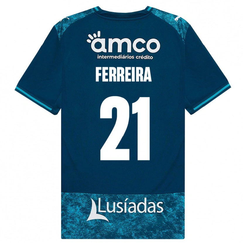 Danxen Damen Ana Carolina Ferreira #21 Dunkelschiefergrau Mitteltuerkis Auswärtstrikot Trikot 2026/27 T-Shirt