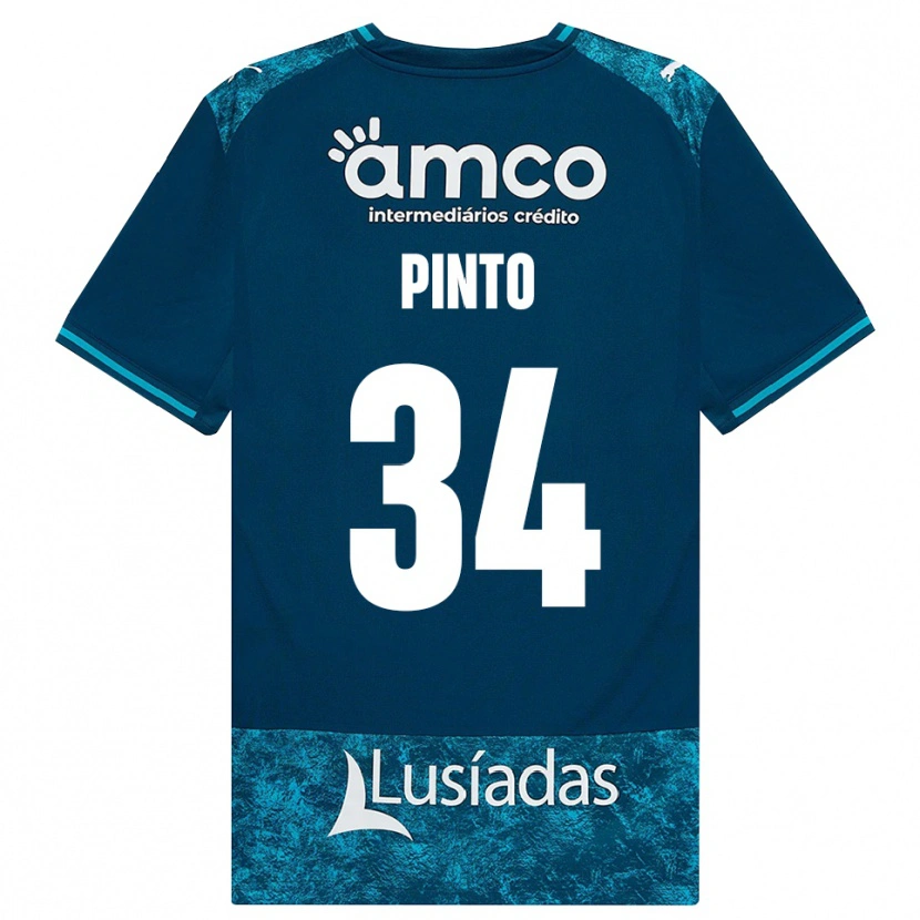 Danxen Damen Ana Pinto #34 Dunkelschiefergrau Mitteltuerkis Auswärtstrikot Trikot 2026/27 T-Shirt