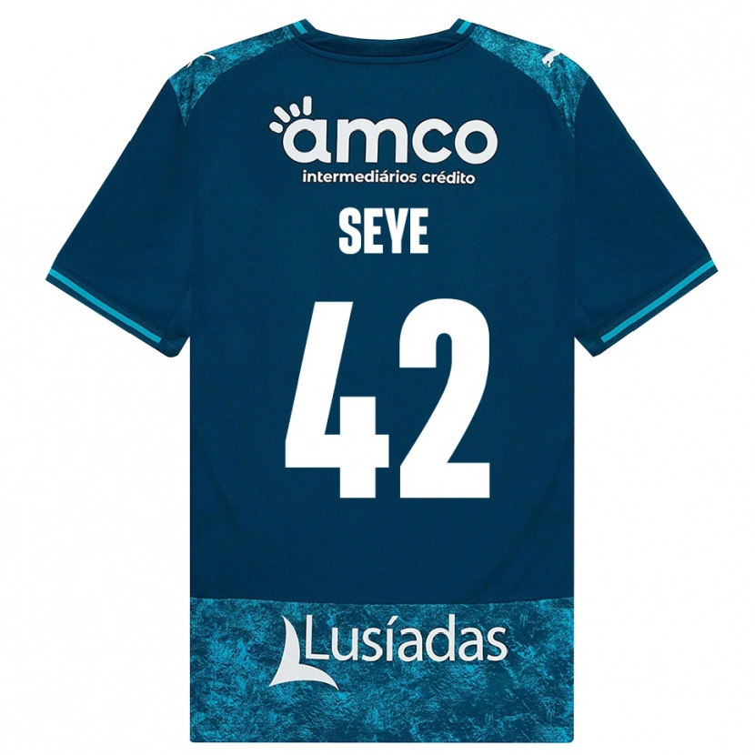 Danxen Damen Modou Seye #42 Dunkelschiefergrau Mitteltuerkis Auswärtstrikot Trikot 2026/27 T-Shirt