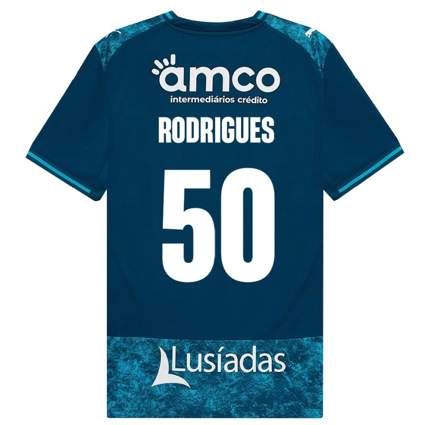 Danxen Damen Diego Rodrigues #50 Dunkelschiefergrau Mitteltuerkis Auswärtstrikot Trikot 2026/27 T-Shirt