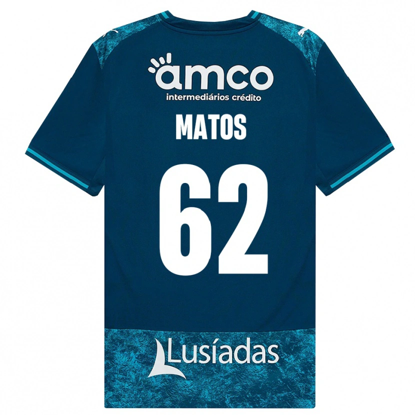 Danxen Damen Nuno Matos #62 Dunkelschiefergrau Mitteltuerkis Auswärtstrikot Trikot 2026/27 T-Shirt