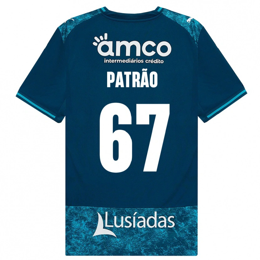 Danxen Damen Afonso Patrão #67 Dunkelschiefergrau Mitteltuerkis Auswärtstrikot Trikot 2026/27 T-Shirt