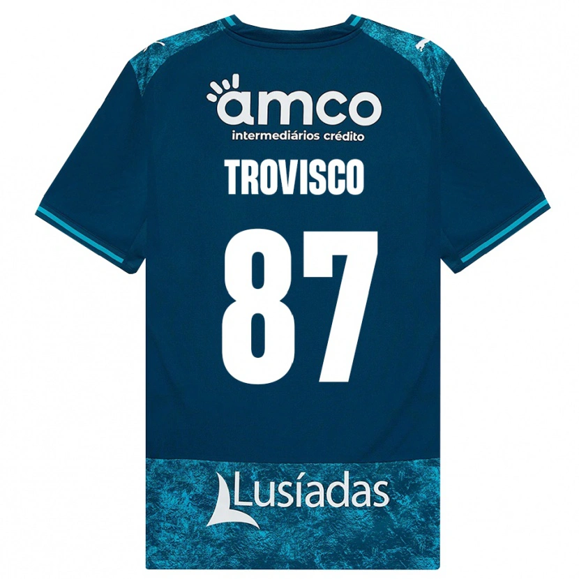 Danxen Damen João Trovisco #87 Dunkelschiefergrau Mitteltuerkis Auswärtstrikot Trikot 2026/27 T-Shirt