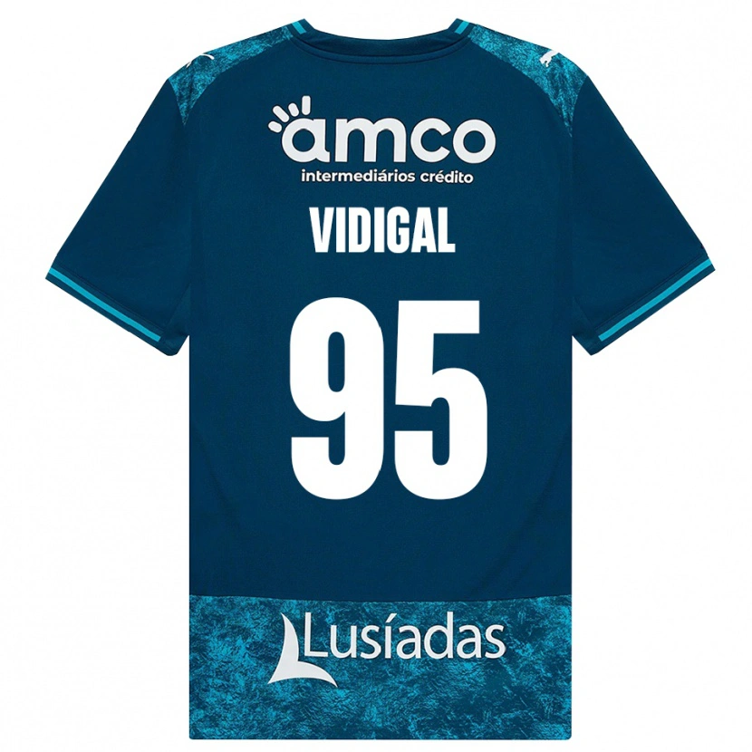 Danxen Damen Sandro Vidigal #95 Dunkelschiefergrau Mitteltuerkis Auswärtstrikot Trikot 2026/27 T-Shirt