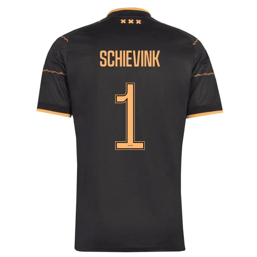 Danxen Damen Floris Schievink #1 Schwarz Orange Auswärtstrikot Trikot 2026/27 T-Shirt