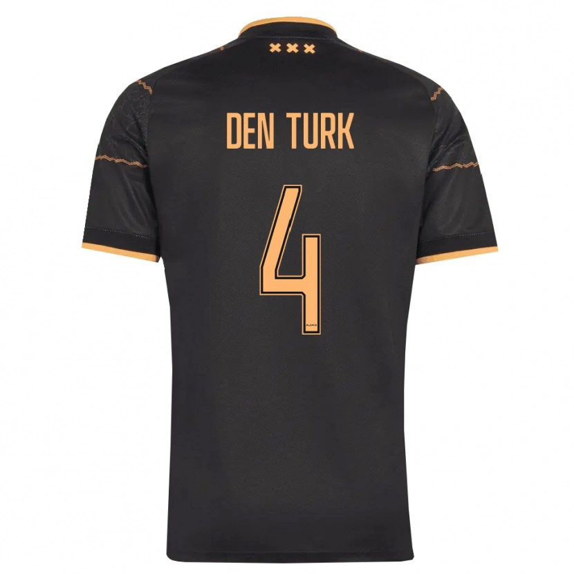 Danxen Damen Deau Den Turk #4 Schwarz Orange Auswärtstrikot Trikot 2026/27 T-Shirt