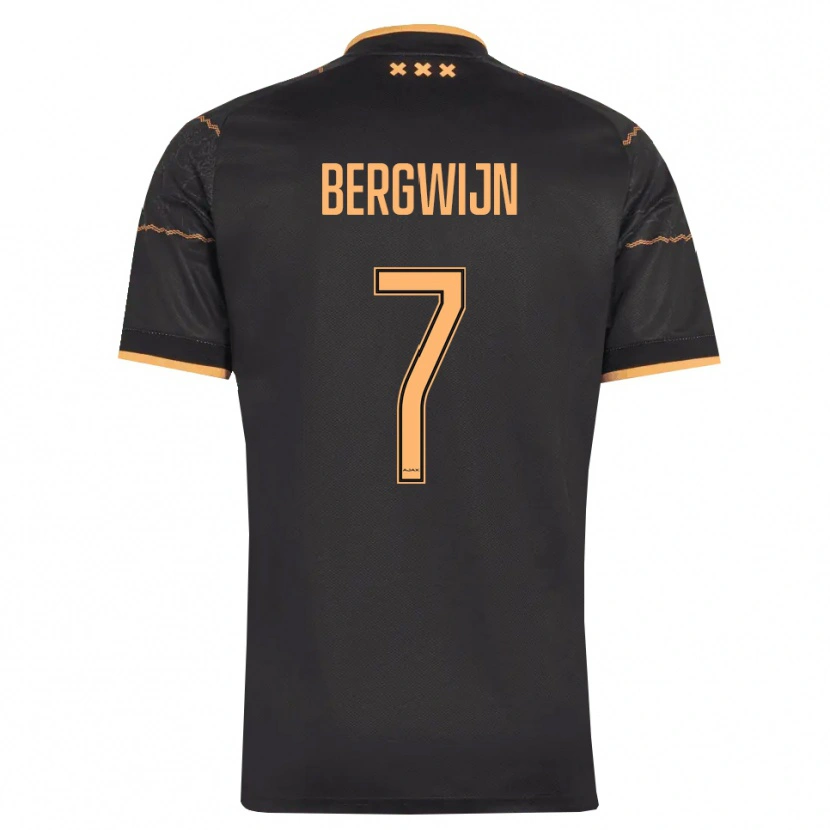 Danxen Damen Steven Bergwijn #7 Schwarz Orange Auswärtstrikot Trikot 2026/27 T-Shirt