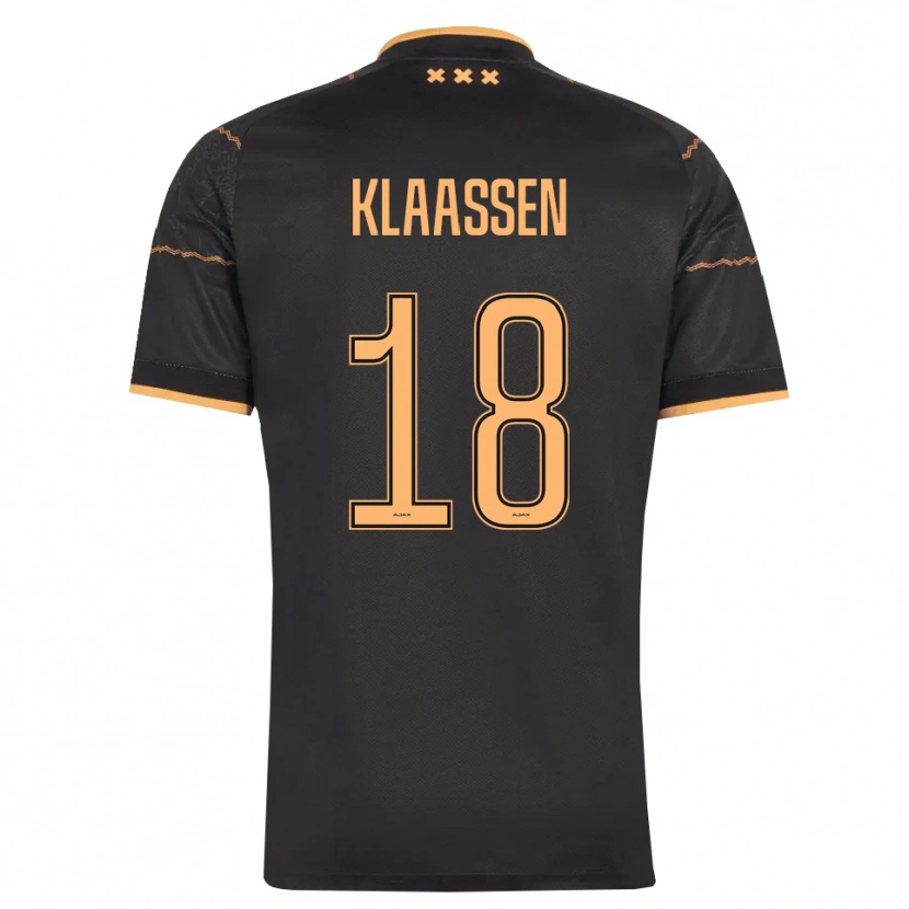 Danxen Damen Davy Klaassen #18 Schwarz Orange Auswärtstrikot Trikot 2026/27 T-Shirt