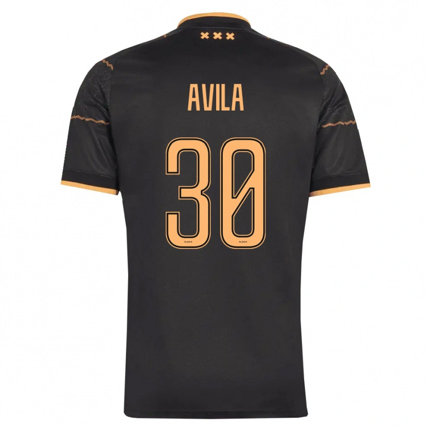 Danxen Damen Gastón Ávila #30 Schwarz Orange Auswärtstrikot Trikot 2026/27 T-Shirt