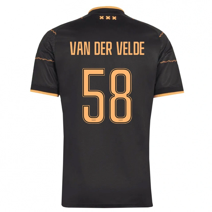 Danxen Damen Valentijn Van Der Velde #58 Schwarz Orange Auswärtstrikot Trikot 2026/27 T-Shirt