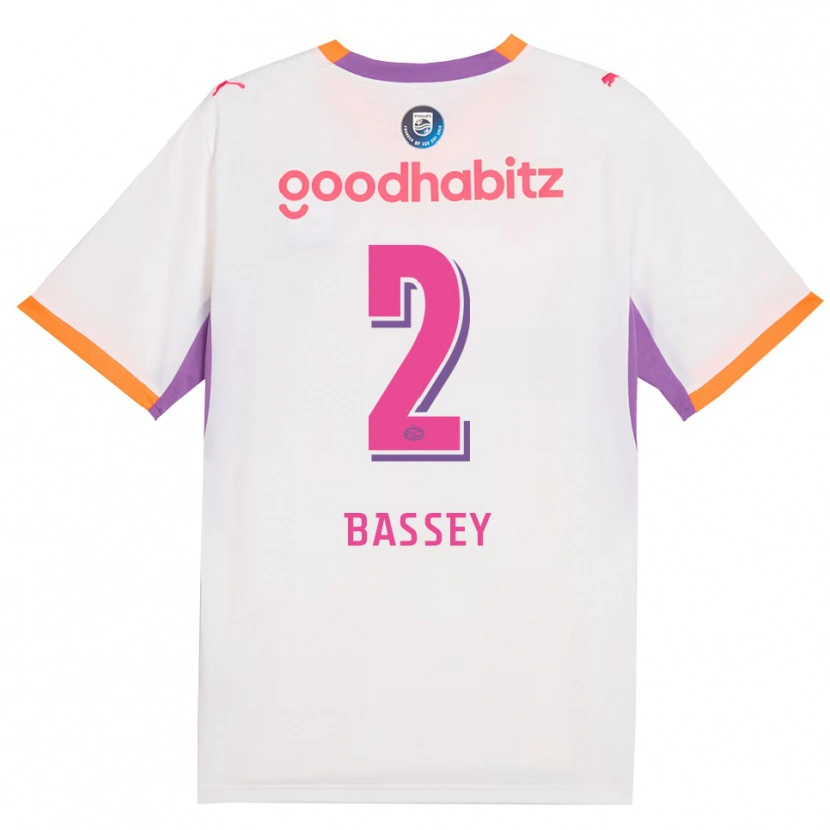 Danxen Damen Essien Bassey #2 Weiß Violett Orange Auswärtstrikot Trikot 2026/27 T-Shirt