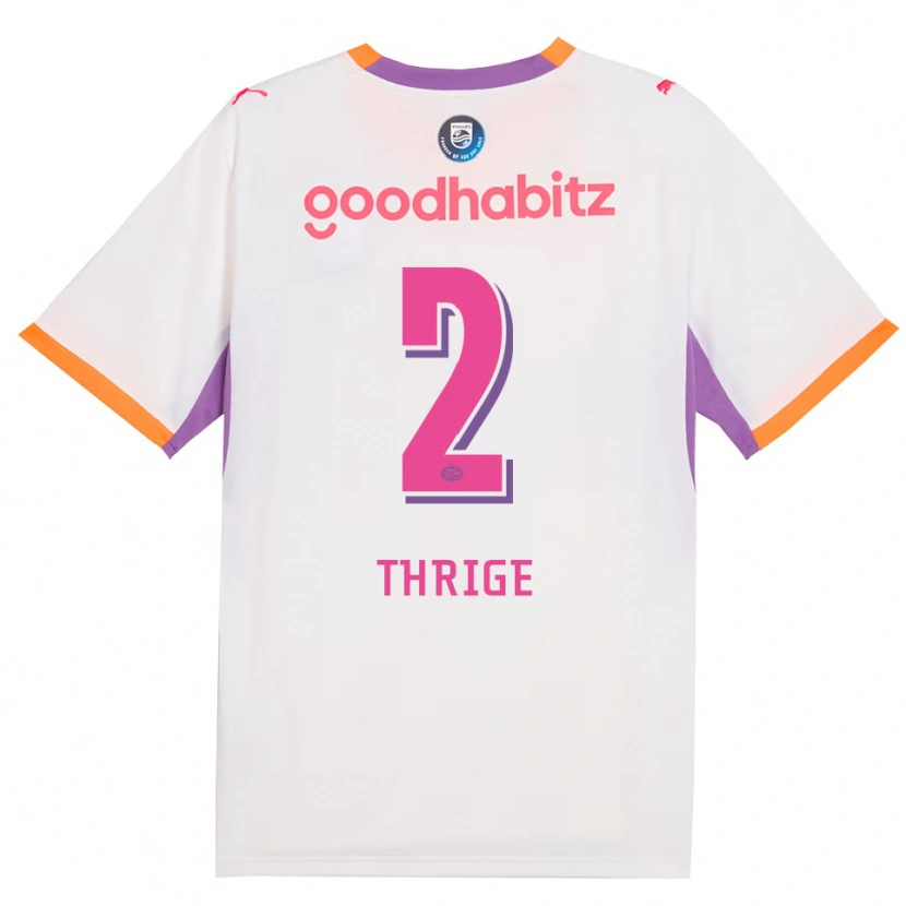 Danxen Damen Sara Thrige #2 Weiß Violett Orange Auswärtstrikot Trikot 2026/27 T-Shirt