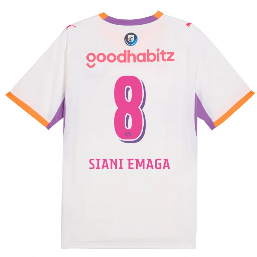 Danxen Damen Ezechiel Siani Emaga #8 Weiß Violett Orange Auswärtstrikot Trikot 2026/27 T-Shirt