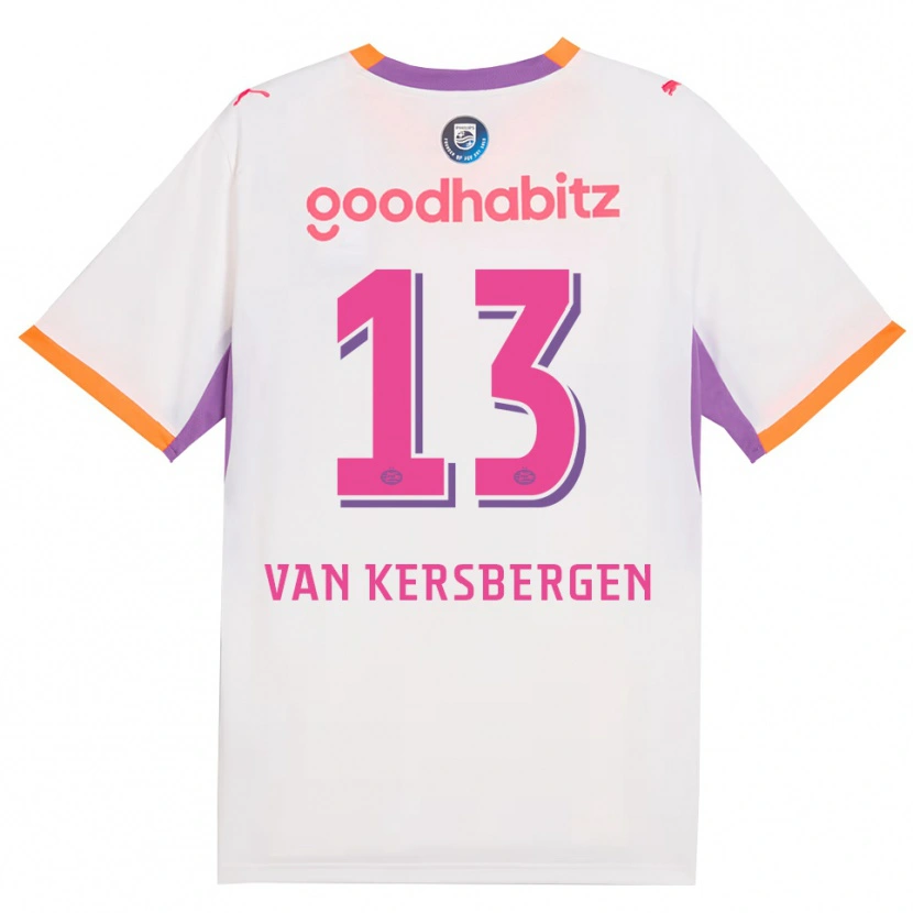 Danxen Damen Sander Van Kersbergen #13 Weiß Violett Orange Auswärtstrikot Trikot 2026/27 T-Shirt