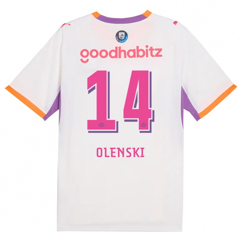 Danxen Damen Rayjen Olenski #14 Weiß Violett Orange Auswärtstrikot Trikot 2026/27 T-Shirt