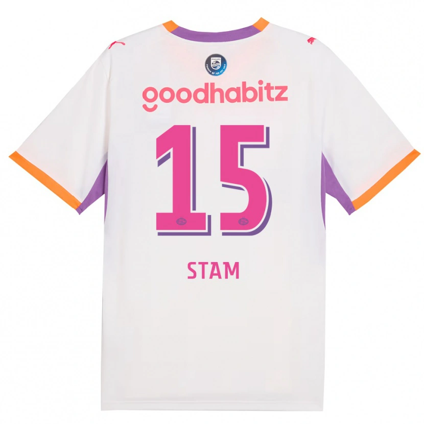 Danxen Damen Dyran Stam #15 Weiß Violett Orange Auswärtstrikot Trikot 2026/27 T-Shirt
