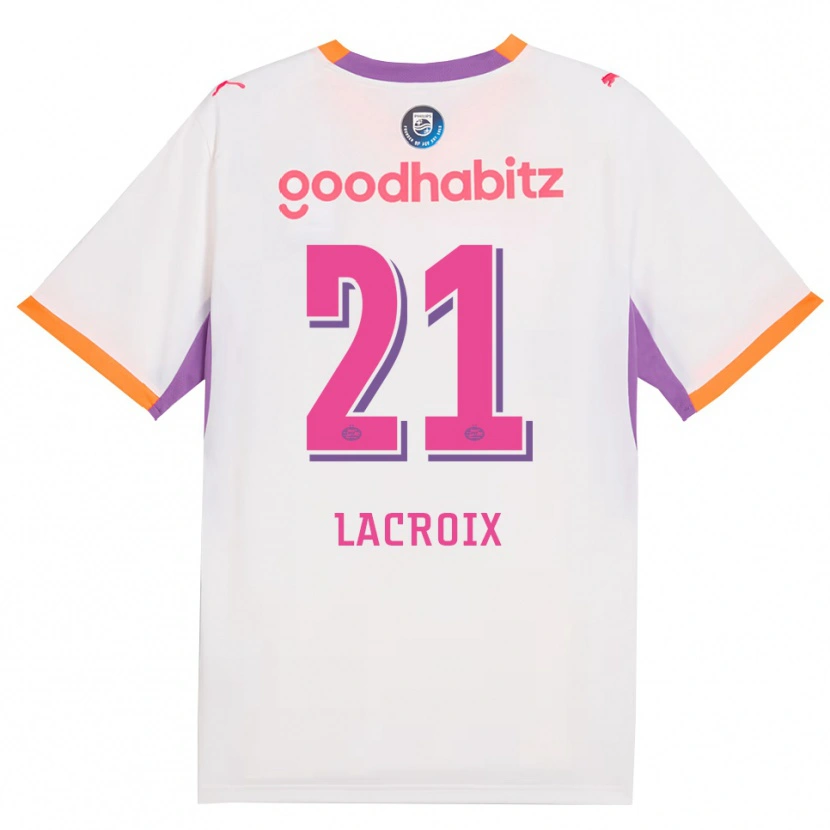 Danxen Damen Robine Lacroix #21 Weiß Violett Orange Auswärtstrikot Trikot 2026/27 T-Shirt