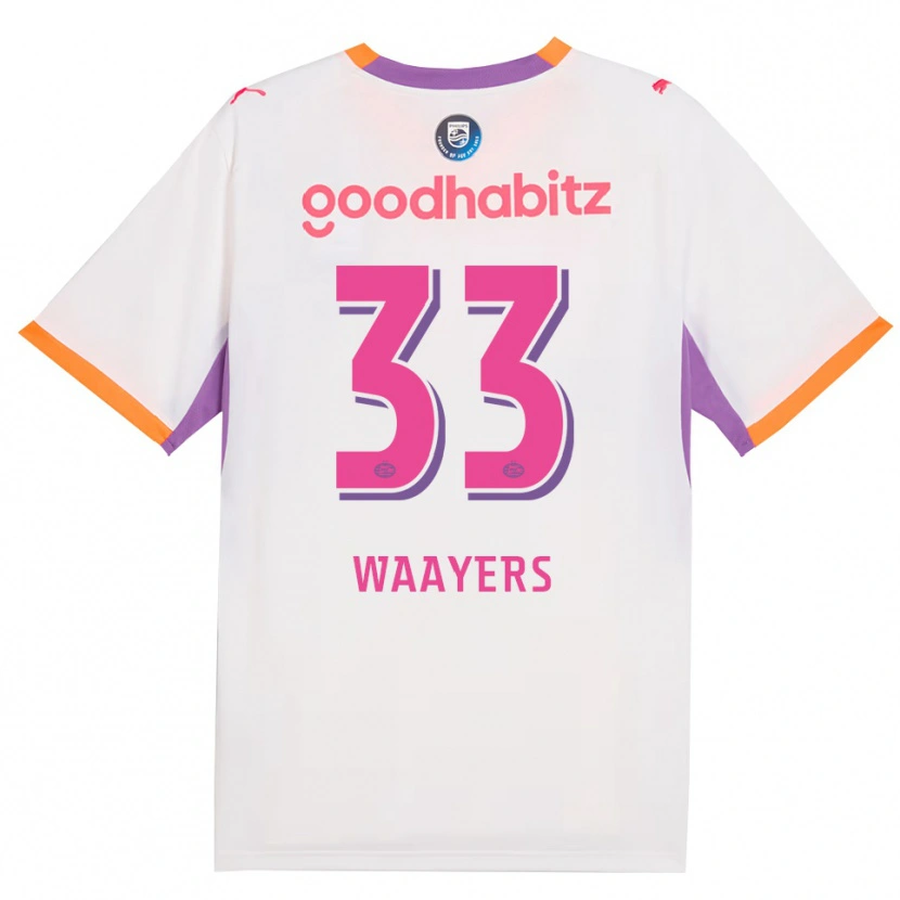 Danxen Damen Eus Waayers #33 Weiß Violett Orange Auswärtstrikot Trikot 2026/27 T-Shirt