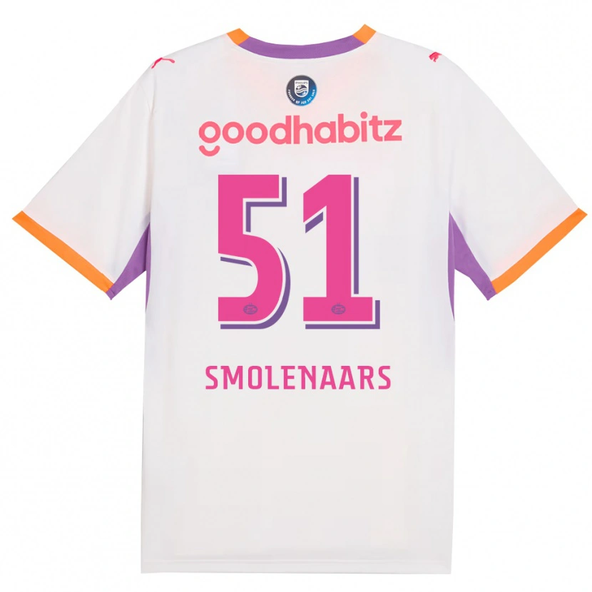 Danxen Damen Tijn Smolenaars #51 Weiß Violett Orange Auswärtstrikot Trikot 2026/27 T-Shirt